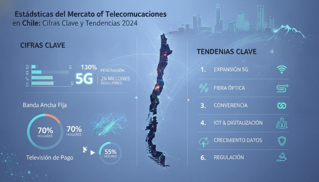 Estadísticas del Mercado de Telecomunicaciones en Chile: Cifras Clave y Tendencias 2024